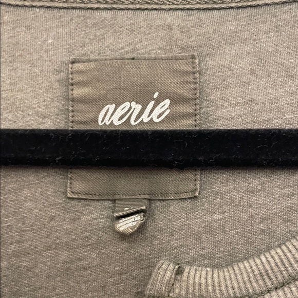 Aerie waffle Olive Henley top - Picture 2 of 5